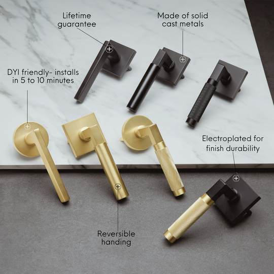 Montreal Solid Metal Door Handle Lever | Satin Silver | Explore